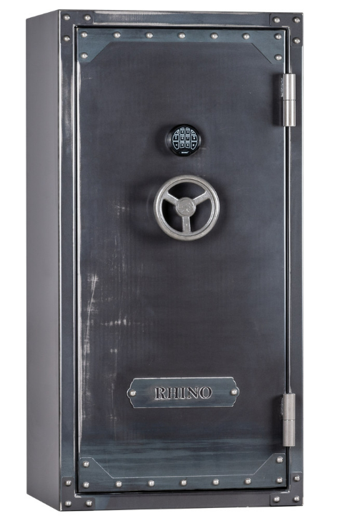 RHINO STRONG BOX RSB6030EX GUN SAFE  GUN SAFE 640 lbs, 80 Minute Fire, Deluxe Door Organizer, Power Outlet, UL Listed Lock, and Swing Out Gun Rack Compatible, External Dimensions: 60&quot;H x 30&quot;W x 25&quot;D