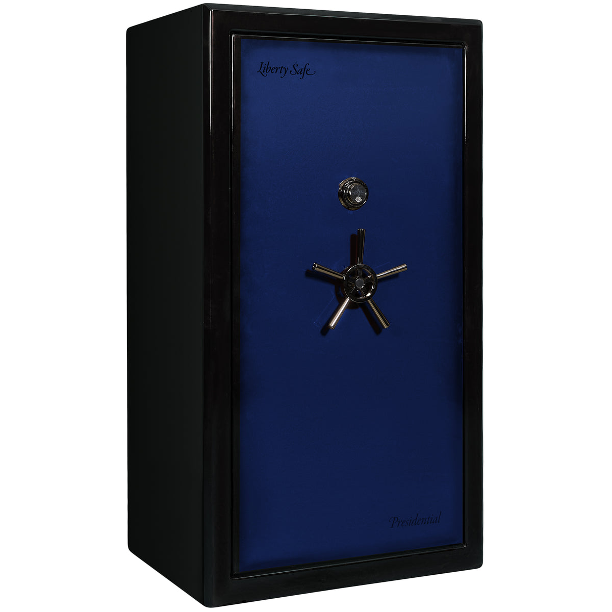 Presidential Series | Level 10 Security | 2.5 Hours Fire Protection | 40 | Dimensions: 66”(H) x 36”(W) x 27.75"(D*) | Blue Gloss | Mechanical Lock - Closed