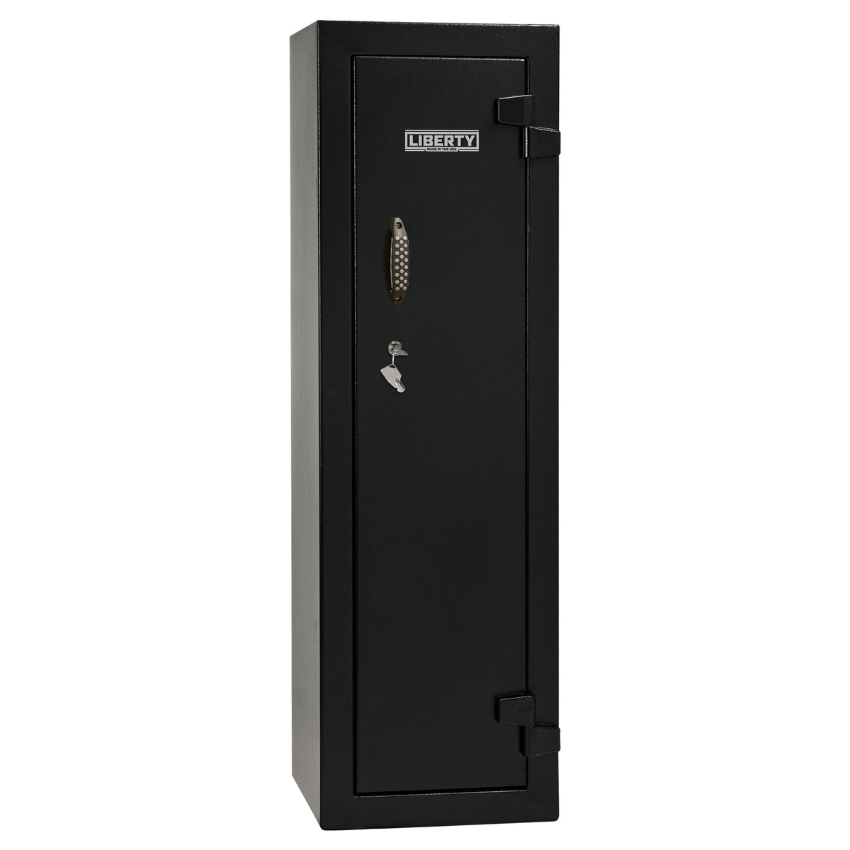 Ammo Cabinet 10 |  Dimensions: 59”(H) x 18”(W) x 16”(D) | 1 (Expandable to 2) Long Guns | Black - closed