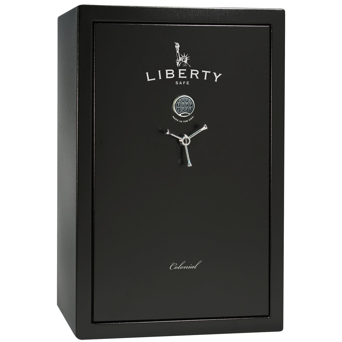 Colonial 35 | Pro Flex Interior | Level 4 Security | 75 Minute Fire Protection | Dimensions: 60.5&quot;(H) x 42&quot;(W) x 22&quot;(D) | Up to 45 Long Guns | Black Textured | Electronic Lock - Closed