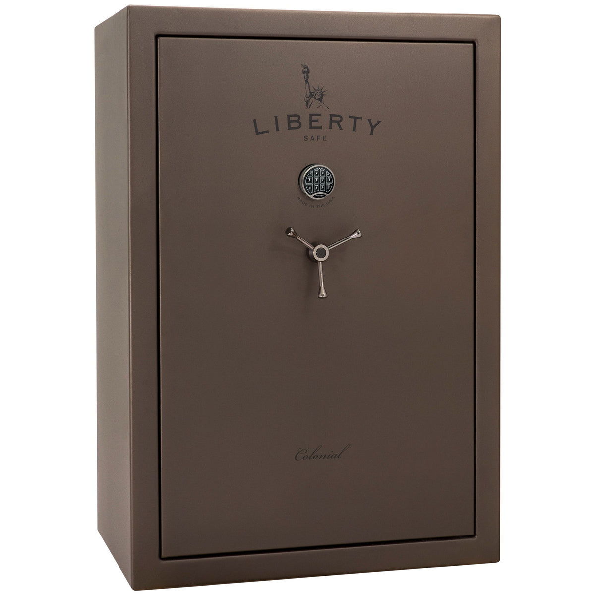 Colonial 35 | Pro Flex Interior | Level 4 Security | 75 Minute Fire Protection | Dimensions: 60.5&quot;(H) x 42&quot;(W) x 22&quot;(D) | Up to 45 Long Guns | Bronze Textured | Electronic Lock – Closed