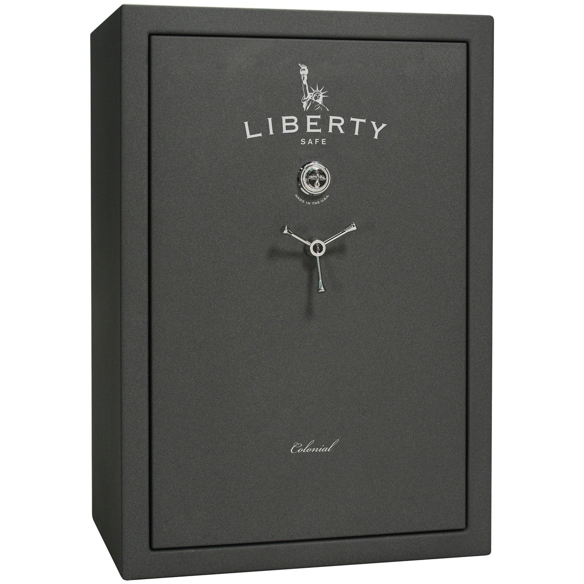 Colonial 35 | Pro Flex Interior | Level 4 Security | 75 Minute Fire Protection | Dimensions: 60.5&quot;(H) x 42&quot;(W) x 22&quot;(D) | Up to 45 Long Guns | Granite Textured | Mechanical Lock – Closed