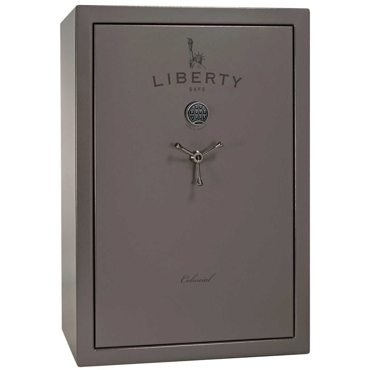 Colonial 35 | Pro Flex Interior | Level 4 Security | 75 Minute Fire Protection | Dimensions: 60.5&quot;(H) x 42&quot;(W) x 22&quot;(D) | Up to 45 Long Guns | Gray Gloss | Electronic Lock - Closed