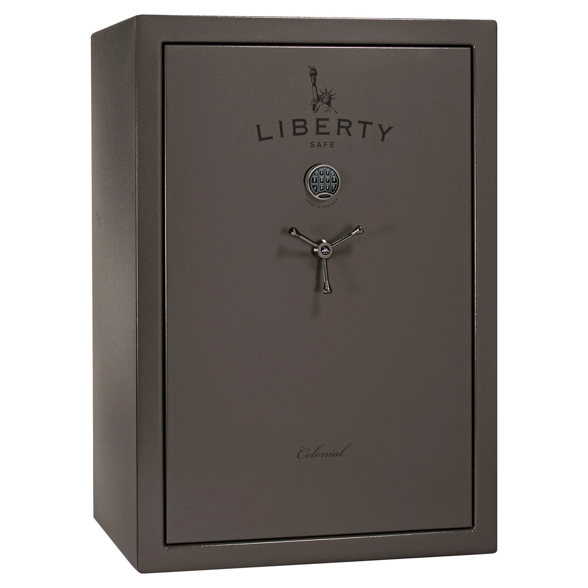Colonial 35 | Pro Flex Interior | Level 4 Security | 75 Minute Fire Protection | Dimensions: 60.5&quot;(H) x 42&quot;(W) x 22&quot;(D) | Up to 45 Long Guns | Gray Marble | Electronic Lock - Closed