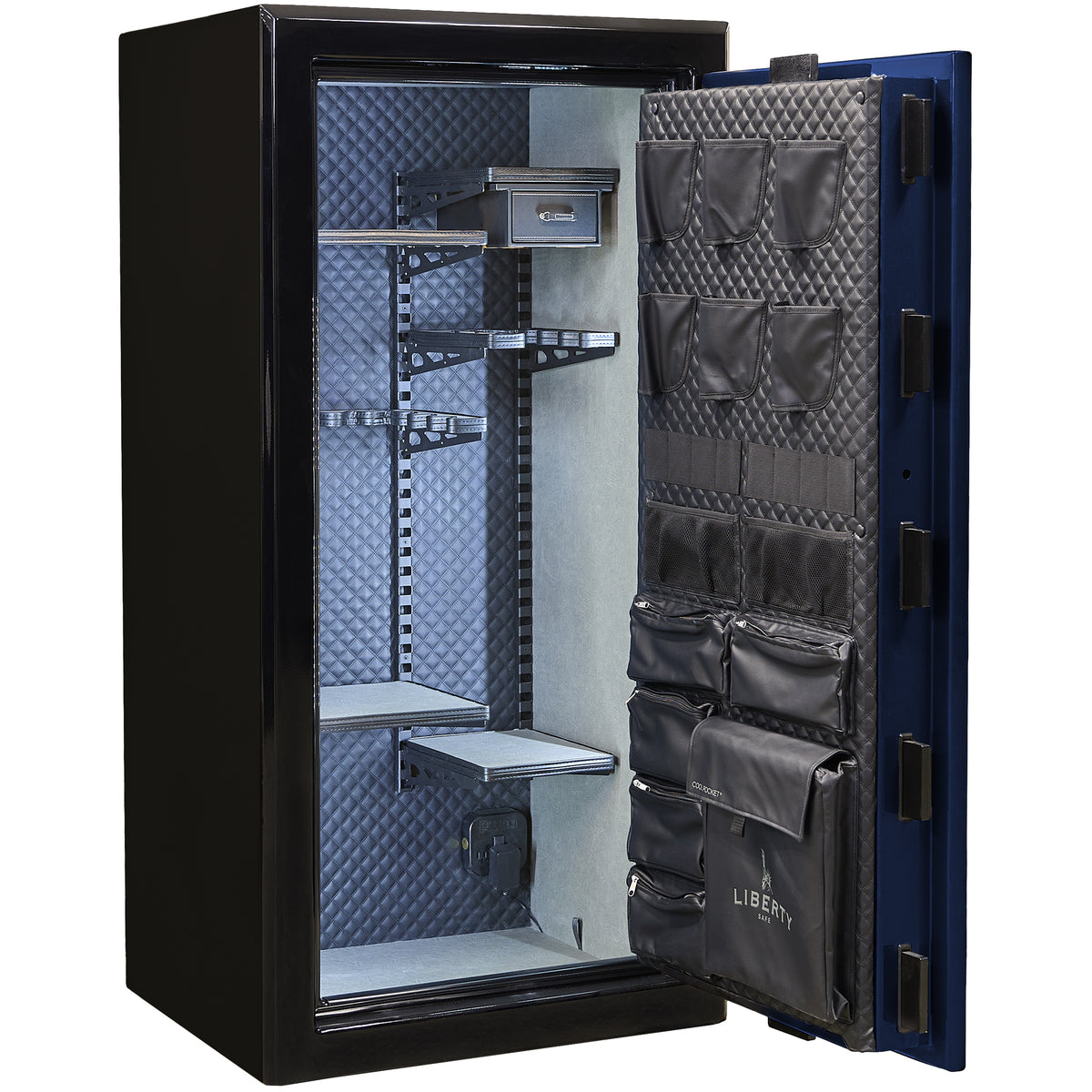 Presidential Series | Level 10 Security | 2.5 Hours Fire Protection | 25 | Dimensions: 60"(H) x 30"(W) x 24.75"(D*) | Blue Gloss | Electronic Lock - Open