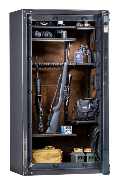 RHINO STRONG BOX RSB6636EX GUN SAFE  GUN SAFE 875 lbs, 80 Minute Fire, Deluxe Door Organizer, Power Outlet, UL Listed Lock, and Swing Out Gun Rack Compatible, External Dimensions: 66"H x 36"W x 25"D